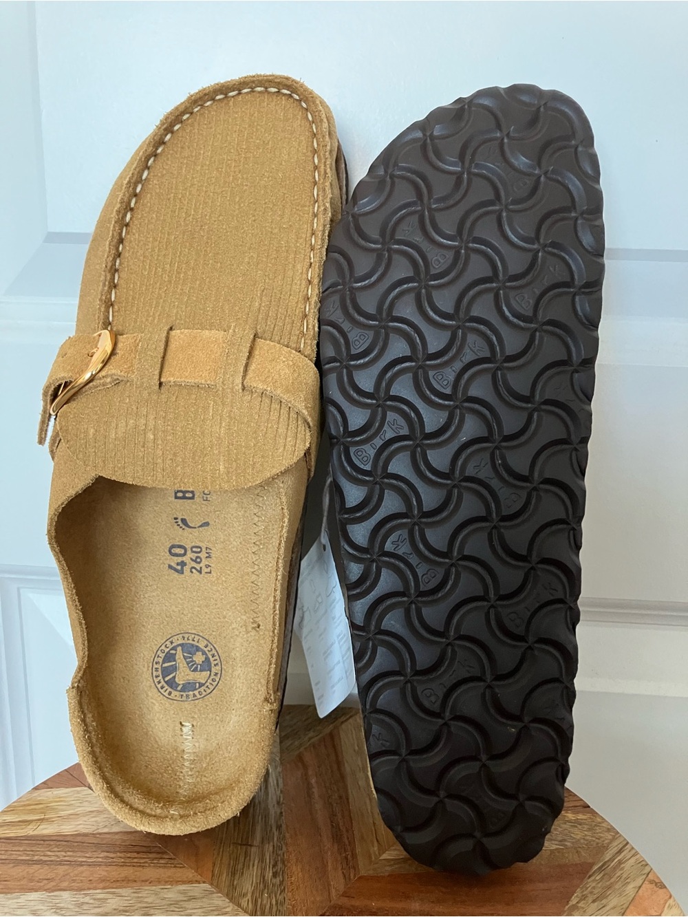 NEW Birkenstock Buckley Leather Clogs Womens EU 40 US 9-9.5 Brown 2026-717 - Picture 5 of 6